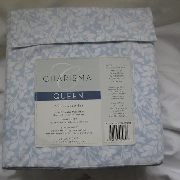Charisma Bedding Charisma 6 Piece Queen Set Sheets Boxwood Powder